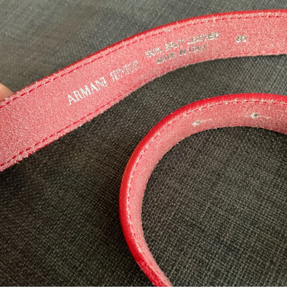 Red Armani Junior Rhinestoned Belt